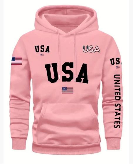 TEMU autumn and winter new sweater 3D digital printing simple letter hoodie sports and leisure XXS