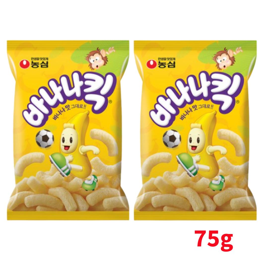 

Корейский слоеный снек – Banana Kick, Melon Kick (26 вариантов) #banana 75g x 2pcs