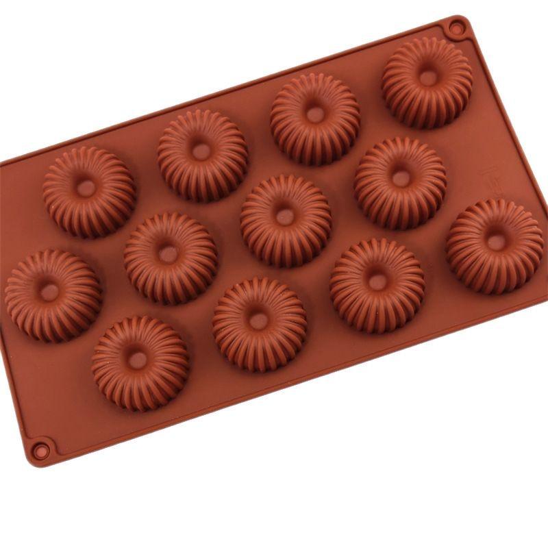 Food Safe Silicone Cake Baking Mould 12 Cavity Nonstick Pan for Making Chocolate Jelly Pudding Soap DIY Home Baking