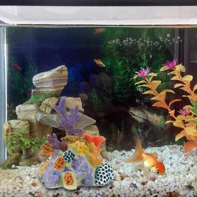 Umělý korál postava socha akvárium krajina vícebarevná dekorace