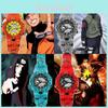 Relógio da Moda Estilo Fã de Naruto Desenho Animado Para Adolescentes À Prova D'água Movimento Eletrônico Mostrador Quadrado 37mm