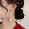 Cute Sweet Winter Winter Plush Ball Dangle Earrings for Women New Exquisite Moose Snowflake Earrings Christmas Accessory Gift