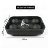 6-Cavity Large Silicone Ice Cube Tray - Easy Release & Quick Freeze Ice Ball Mold
