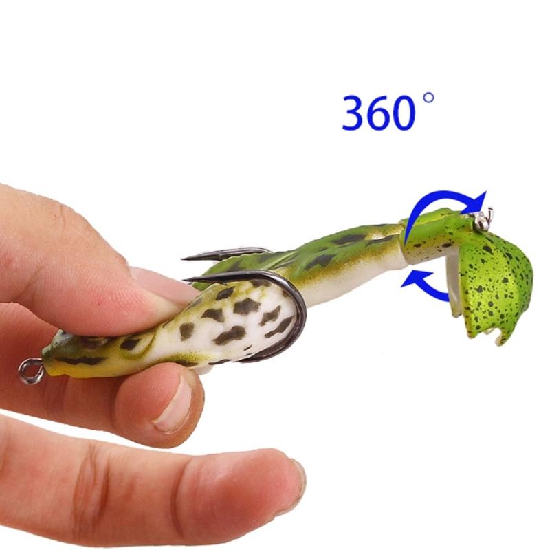 Fishing Baits Frogs Topwater Swimming Lures Realistic Frogs Lures Soft Baits Fishing Lures for Freshwater Saltwater