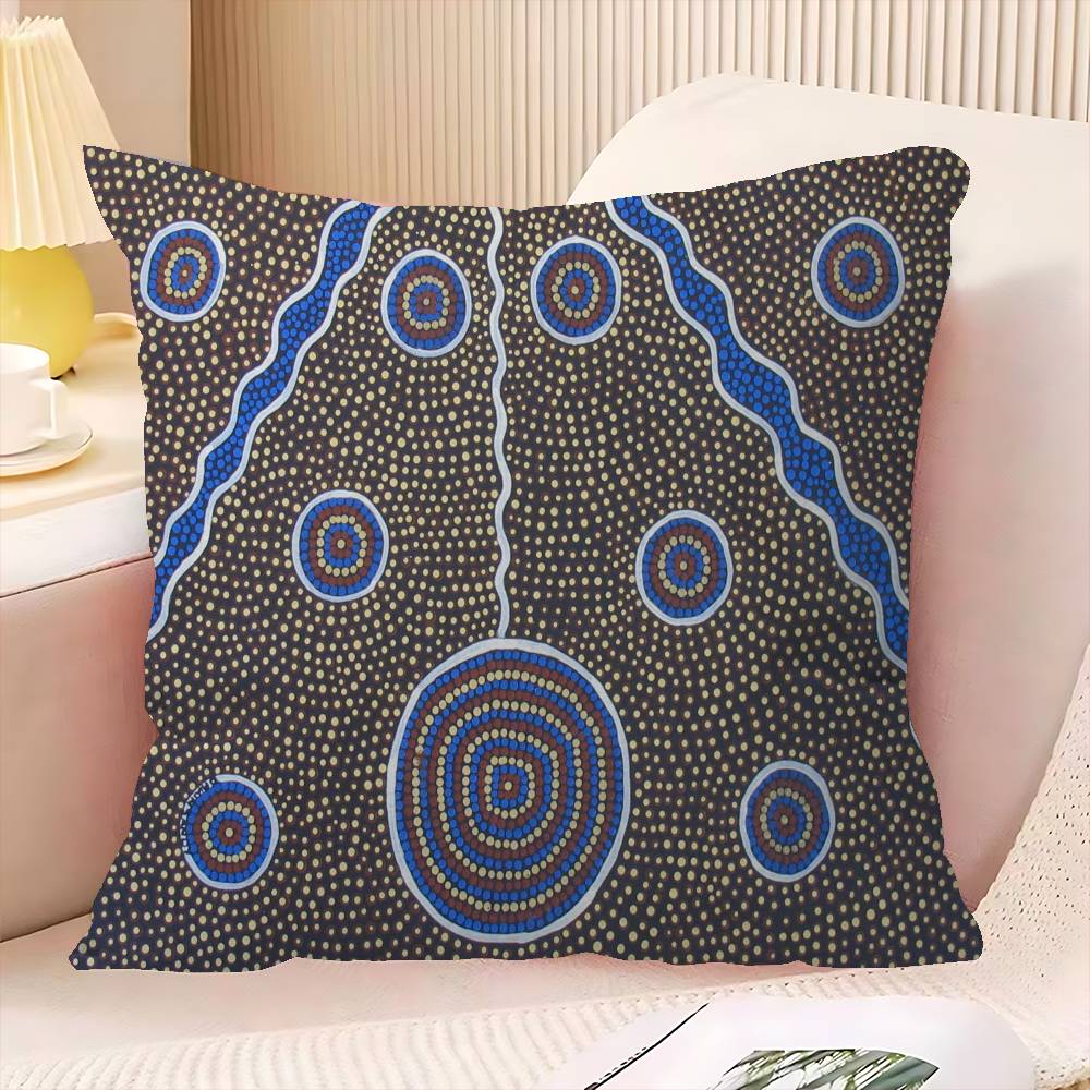 Australian Aboriginal Art Personalized Pillow Dust Cover Bedroom Kids Party Decoration Pillowcase Birthday Children Gift