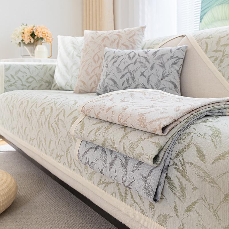 Sofa Cushion Light French Cream Style Four Seasons Universal Light Luxury and Simplicity Non-Slip Leather Cover Cover Cloth Cushion Korean Style