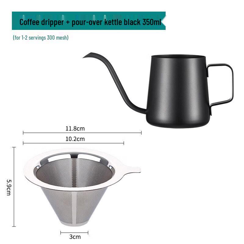 Reusable Pour-Over Coffee Filter Funnel Set