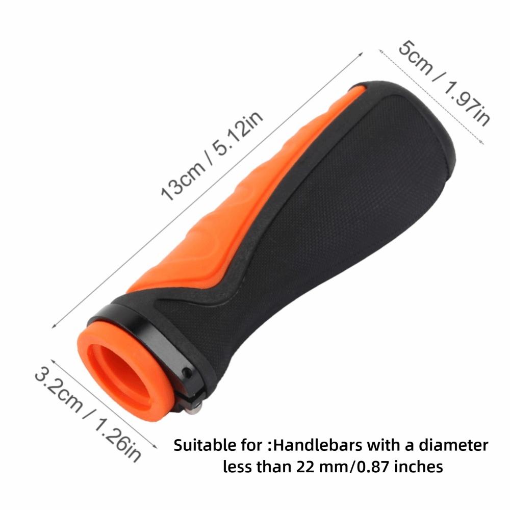 1 Pair Orange Black Mountain Bike Grips Ergonomic Handlebar Grips for BMX Riding