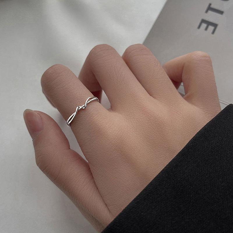 Simple Winding Line Ring Female Geometric Winding Finger Soft Finger Ring Personality Cold Wind Adjustable Index Finger Ring Female