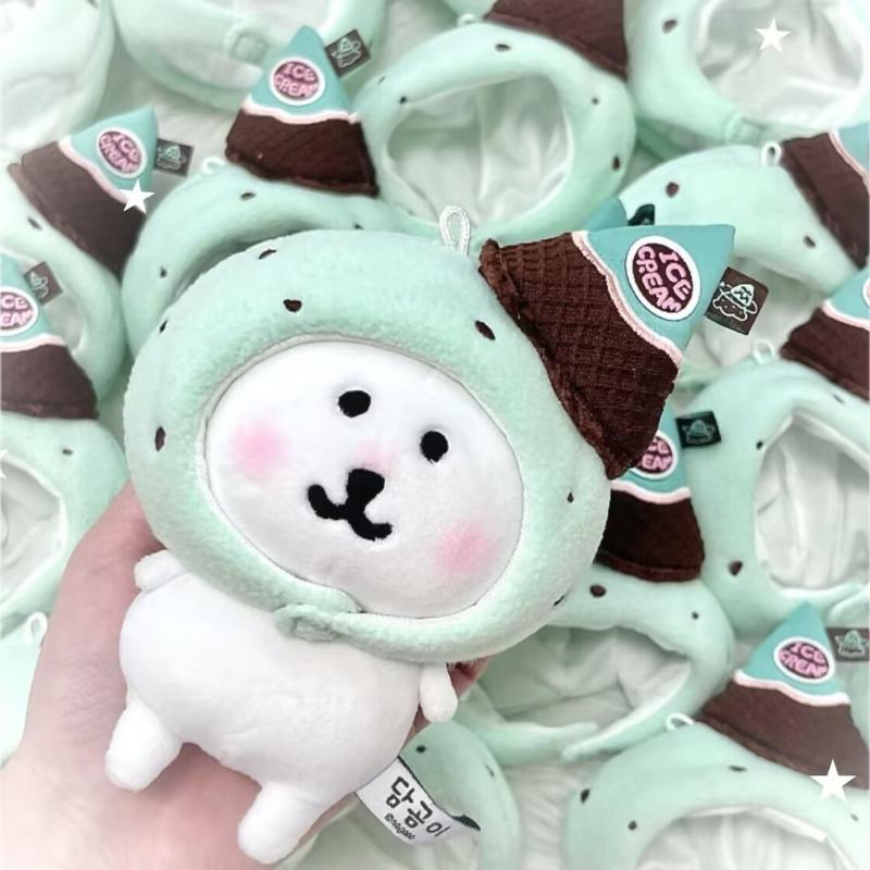 Self-Deprecating Bear Head Cover Accessories 10Cm Cotton Doll Accories Creative Funny Cute Toy