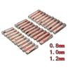 Pontas de contato para soldagem MIG 16 peças bicos de ponta dourada tamanho 0,8 mm