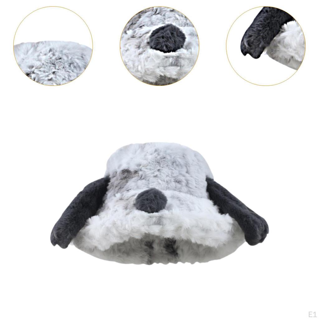 Pluszowa czapka wiaderkowa Lekka, wyjątkowa, zimowa, swobodna, słodka, mała miska dla psa