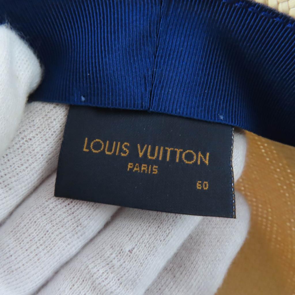 Excellent LOUIS VUITTON hat LV ribbon tape natural Women M76763 Used