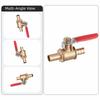 Faucet Brass Construction Ball Valve 6-12mm Size Hose Barb Brass Ball Valve Small Size 1/4 Inch Pneumatic Ball Valve Water Line