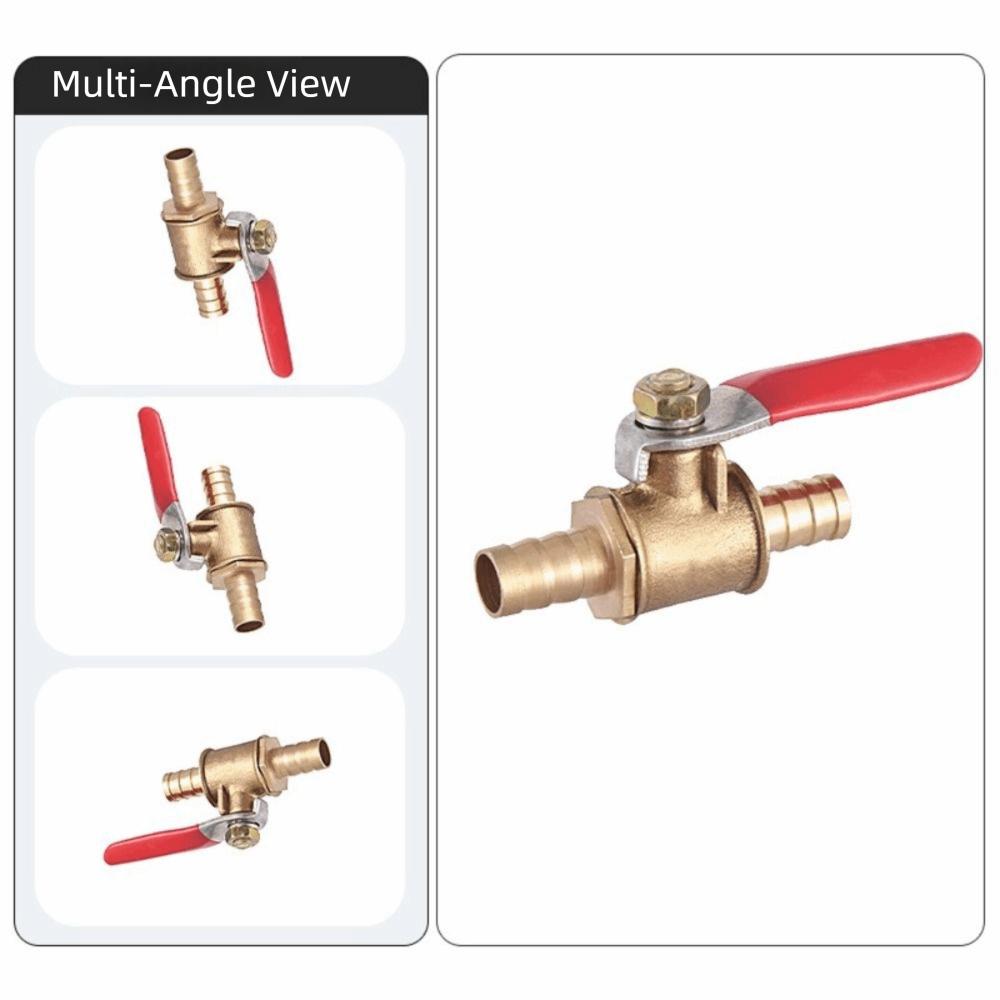 Faucet Brass Construction Ball Valve 6-12mm Size Hose Barb Brass Ball Valve Small Size 1/4 Inch Pneumatic Ball Valve Water Line