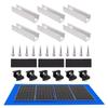 Solar Panel Mounting Brackets Set 4/6/10Pcs Mid End Clamps Rails Included Easy Install for Off Grid Solar System