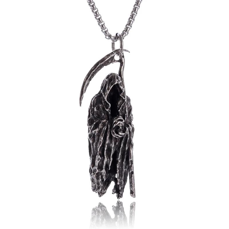 Collier avec pendentif ailes d'ange mystique gothique rétro pour hommes et femmes, bijoux tendance punk hip-hop, cadeau
