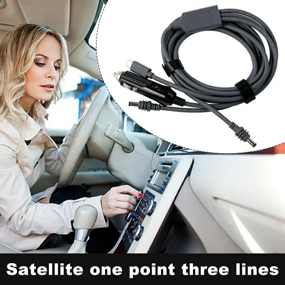 15m For Starlink Space-X Mini 3-in-1 Type-C Cigarette Lighter Car Charger Power Cord