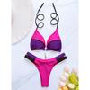 Splicing Halter High Cut Brazilian Bikini Women Swimwear Two-Pieces Bikini Set Female Swimsuit Bather Bathing Suit Swim