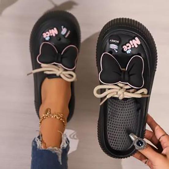 

Летние женские тапочки на платформе с бантом, садовые туфли, удобные пляжные сандалии, массивные тапочки, мягкие шлепанцы для женщин 35EU/CN36