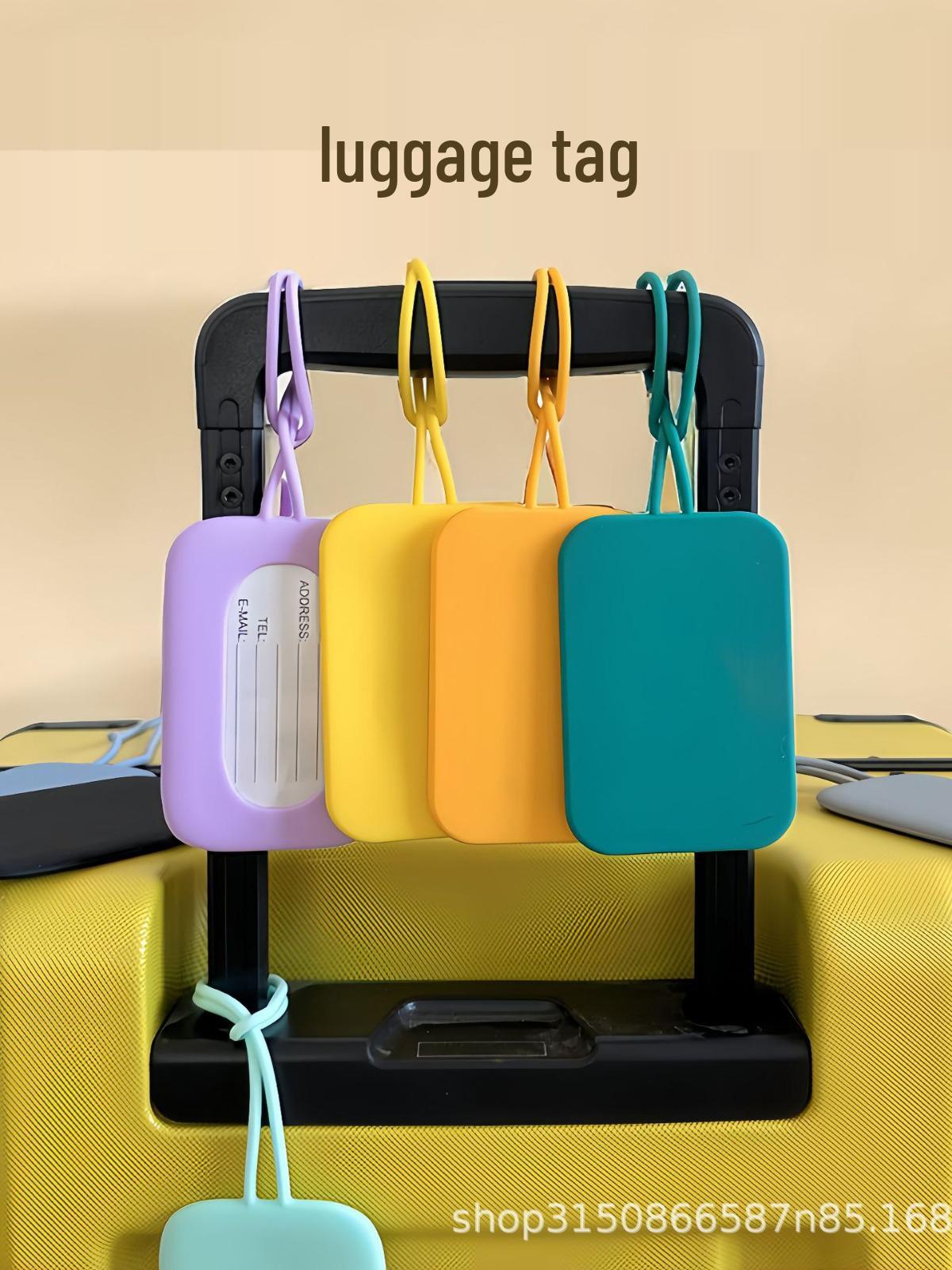 

Silicone Luggage Tag - Soft, Durable, Anti-Lost ID for Suitcases & Bags Yellow