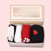 ANGEL SOCKS SET004 - Red Pearl Pink Women's Fashion Gift Return Gift Daily Socks Coordination Gift Set Socks Pretty Brand