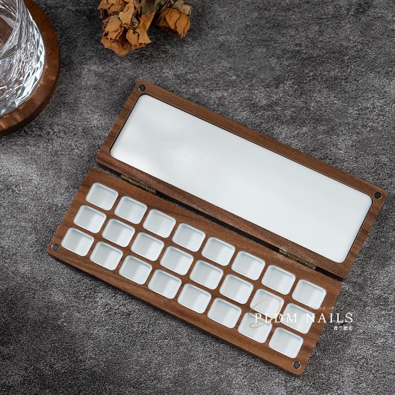 36-Grid Nail Art & Watercolor Mixing Palette Box