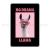 Llama No Drama Lama With Sunglasses Metal Sign Party Home Vintage Personalized Funny Tin Sign Poster