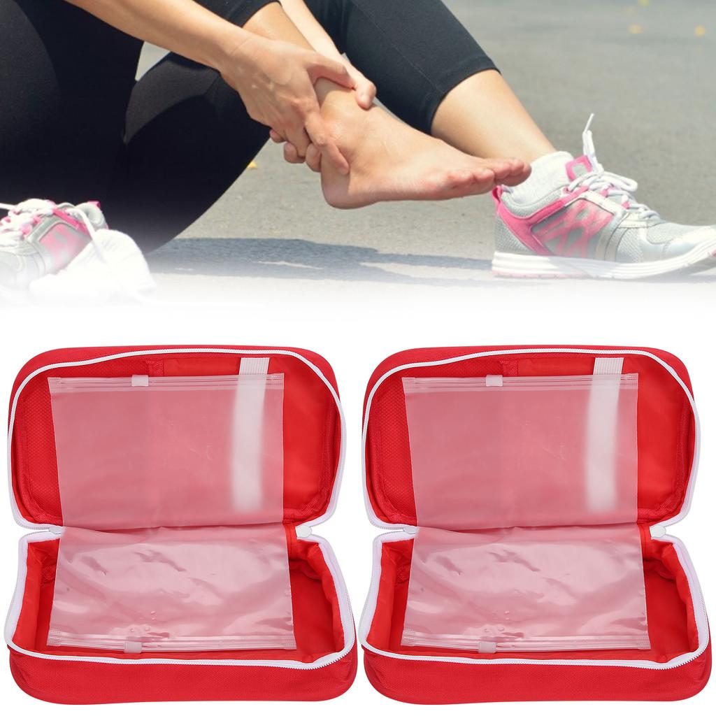 2pcs Outdoor Portable Emergency Aid Bag Home Nylon Medicine Storage Bag Organizer