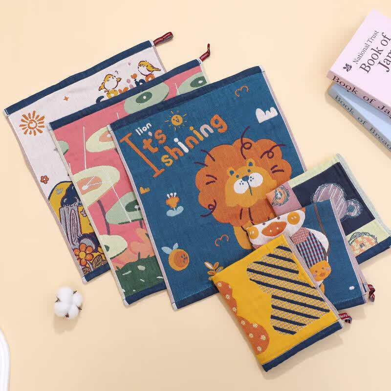 Kids Cartoon Hanging Gauze Hand Towel
