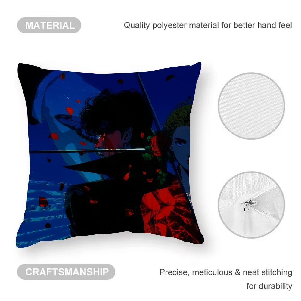 Dead For Love Cushion Cover Anti-dustmite Pillowcase Invisible Zipper Silky Short Plush Sofa Cushion Cover