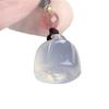 High Ice Agate Chalcedony Lotus Pod Pendant - Trendy Fashion Accessory