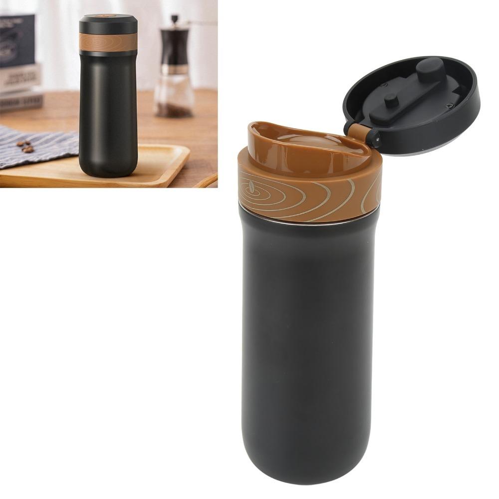 Vacuum Insulated French Press Coffee Maker Double Wall Insulated Travel Mug Hiking