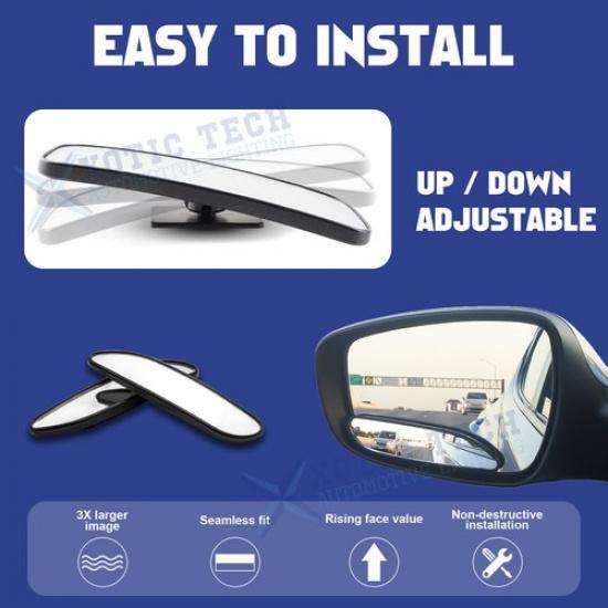 Pair 360¡ã Stick On Wide Angle Convex Rear View Blind Spot Mirror for Car SUV