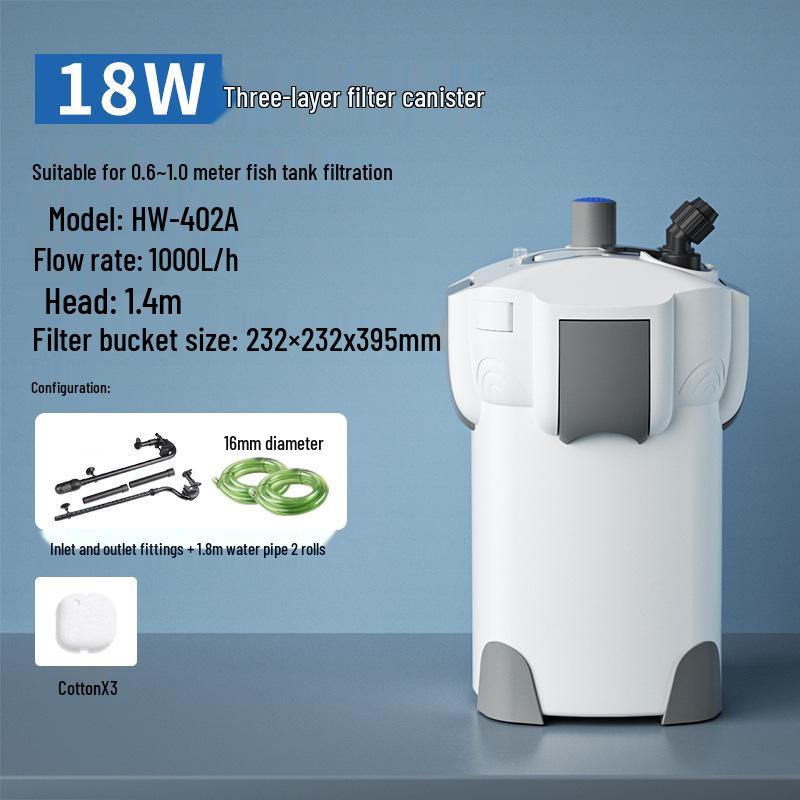 Внешний аквариумный фильтр серии HW с ватой, помпой и трубками SunSun HW-30 40 50 Canister