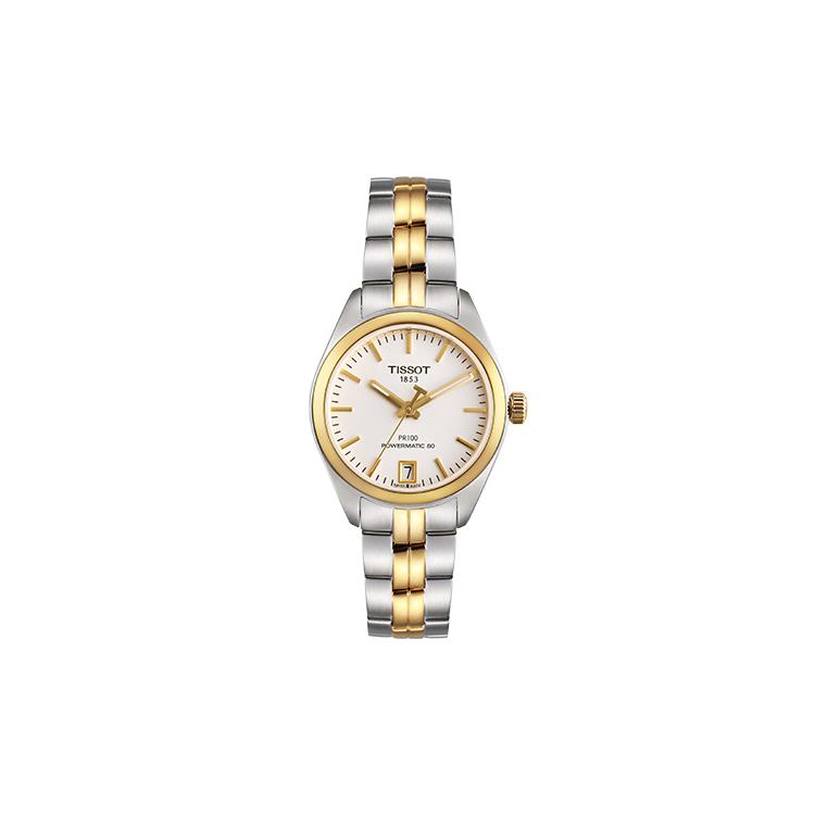 TISSOT PR100 Collection Mechanical Movement 100m Water Resistance Women s Watch 33mm White Dial T101.207.22.031.00 White Dial