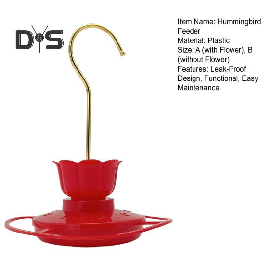 Kolibri-Futterspender, auslaufsicheres Design, Futternapf mit 6 blumenförmigen Futteröffnungen, leicht nachfüllbarer Kolibri-Futterspender