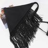 Women Retro Tassel Waistband Wide Belt with Fringe Hip Scarf for Dance Costume Shirt Skirts Dress Fashion Waist Decor