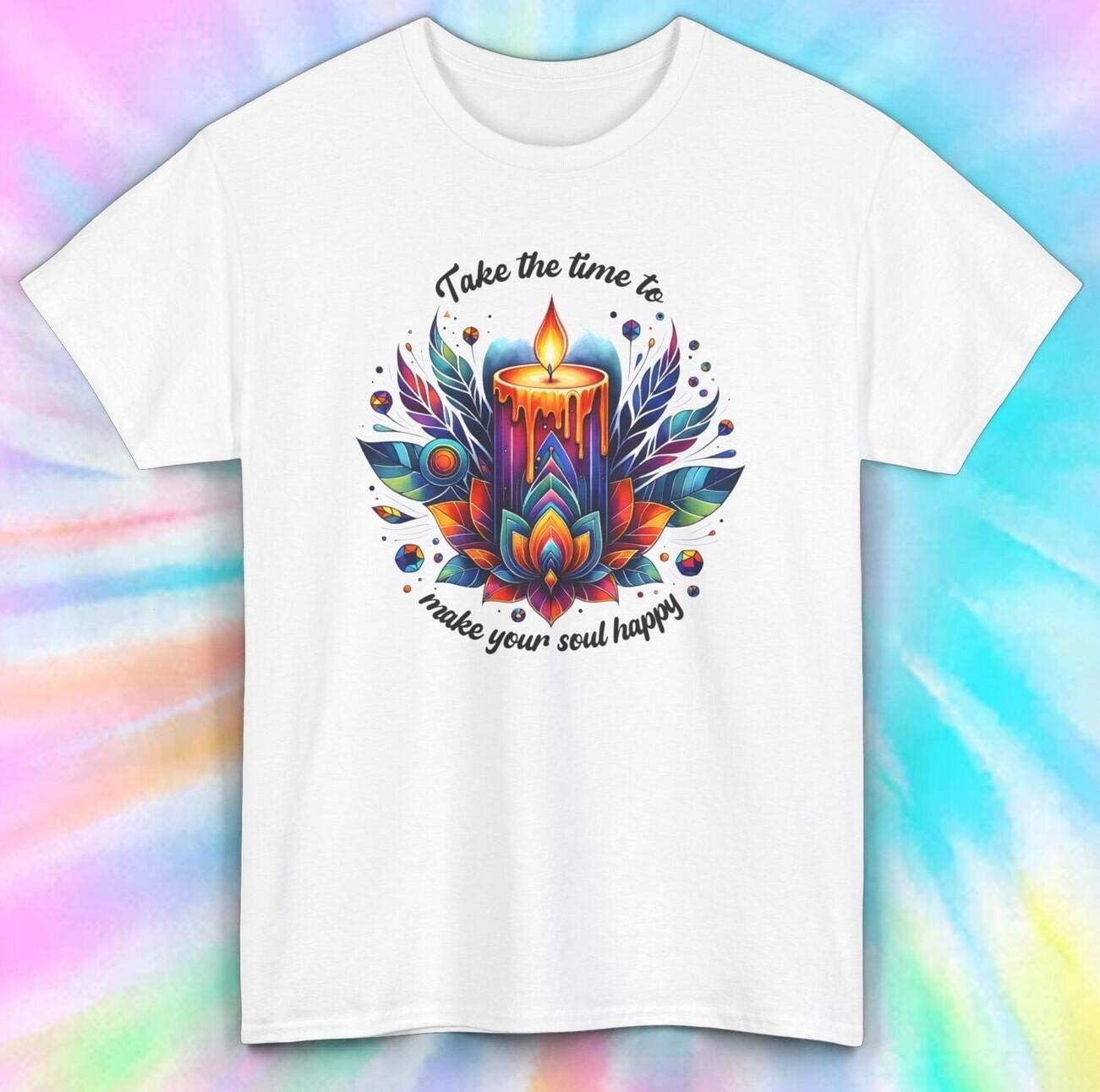 Make Your Soul Happy Shirt | Colorful Candle Design | Inspirational Tee S-5XL XXXXL