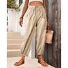 HNXC Women's Fashion Casual Solid Color Print Pants & Capris Classic Exquisite