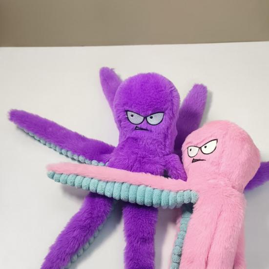 Dog Plush Octopus Toy Interactive Chew Toy Bite Resistant Sound Puppy Squeaky Octopus Rattle Pet Supplies