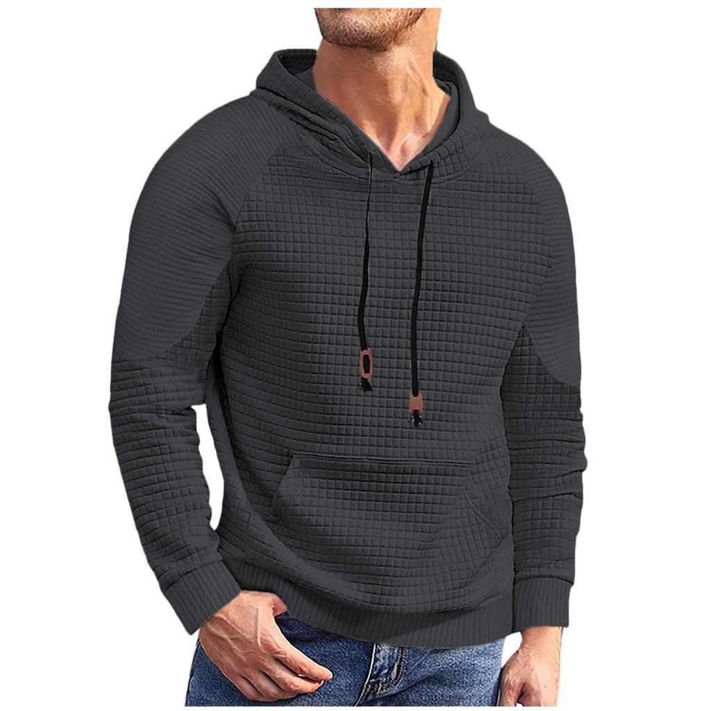 Mens  Hoodies Lightweight Casual Pullover Shirts Basic Fall Long Sleeve Hooded Sweatshirt With Pocket