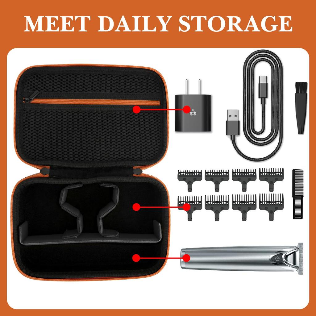 Linkidea Hard Travel Compatible with PHILIP Multigroom Series Beard Trimmer Grooming Travel Storage Case Men's Case, 5000, 7000, BG3740/40, MG7910/49,