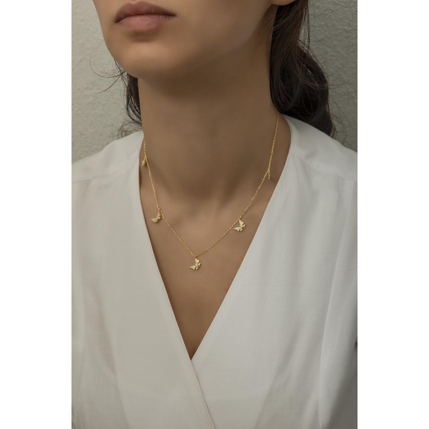 

Ожерелье с бабочкой из стерлингового серебра 925 пробы