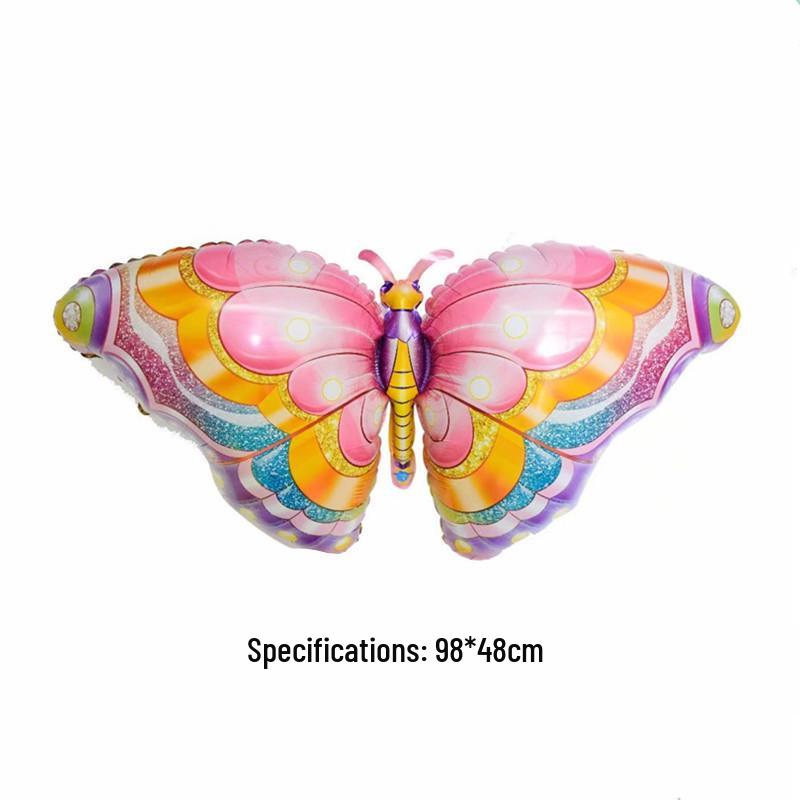 Colorful Cartoon Butterfly Aluminum Balloon for Birthday Decoration