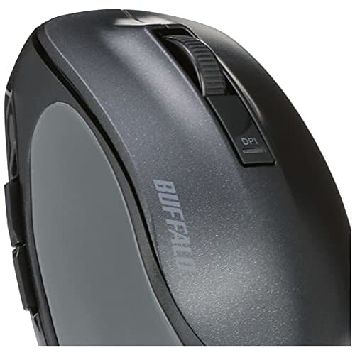 BUFFALO USB Receiver Wireless (2.4GHz) BlueLED Premium Fit Mouse Quiet 5 Buttons M Size Black BSMBW505MBK