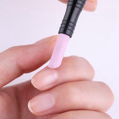 Double Nail Cuticle Remover Pusher Head Quartz Scrubs Stone Pen Stick Grits Manicure Polish Pedicure