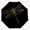1PC Dragonfly Artwork Automatic Open/Close Umbrella with Windproof, 8-Rib Sturdy Canopy, Durable Ribs, Fashionable Design1402A
