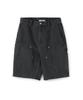 PARTIMENTO Cutoff Carpenter Shorts Washed Black