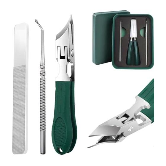 Angled Nail Clippers, Nail Clippers, Sharpness, Large Opening, Nail Clippers for Elderly Ingrown Nails, Toe Clippers for Ingrown Toenails, Nail